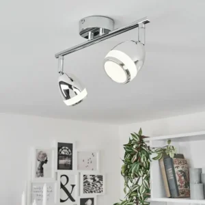 hofstein Plafonnier Morges LED Chrome, 2 lumières* Lampes Modernes