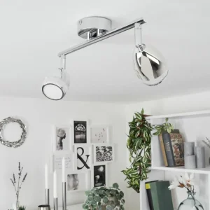 hofstein Plafonnier Morges LED Chrome, 2 lumières* Lampes Modernes
