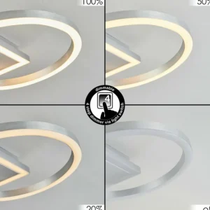 hofstein Plafonnier Moya LED Argenté, Blanc, 1 lumière* Lampes Modernes