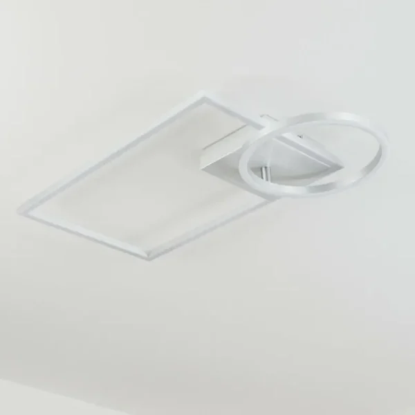 hofstein Plafonnier Moya LED Argenté, Blanc, 1 lumière* Lampes Modernes