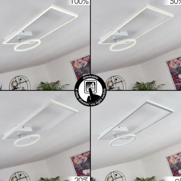hofstein Plafonnier Moya LED Blanc, 1 lumière* Lampes Modernes