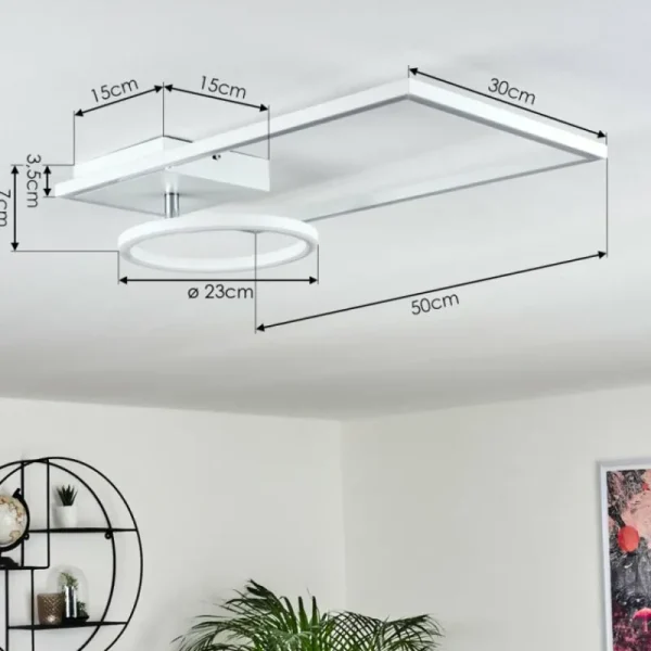 hofstein Plafonnier Moya LED Blanc, 1 lumière* Lampes Modernes