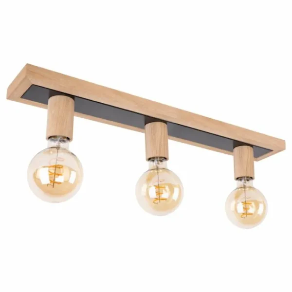 hofstein Plafonnier Mugueta Bois clair, 3 lumières* Lampes Modernes