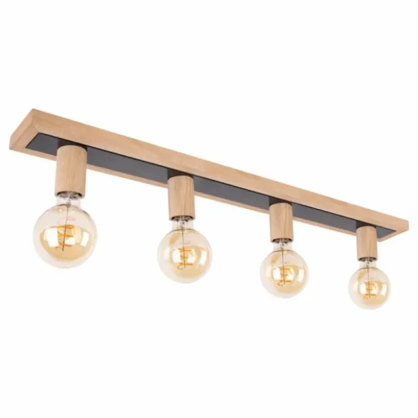 hofstein Plafonnier Mugueta Bois clair, 4 lumières* Lampes Modernes