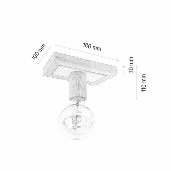 hofstein Plafonnier Mugueta Bois clair, 1 lumière* Lampes Modernes