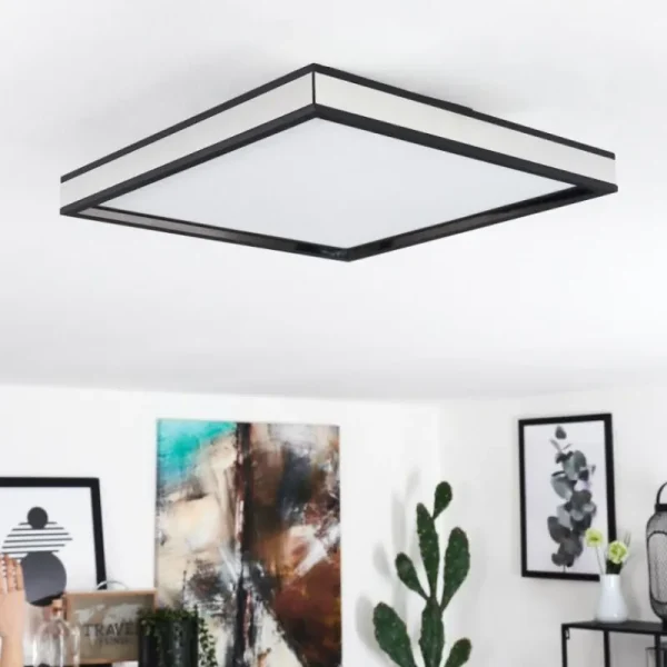 hofstein Plafonnier Nabbas LED Noir, 1 lumière* Lampes Modernes