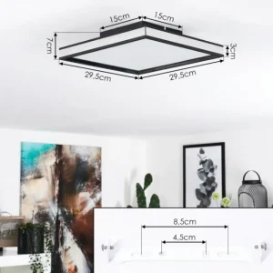 hofstein Plafonnier Nabbas LED Noir, 1 lumière* Lampes Modernes