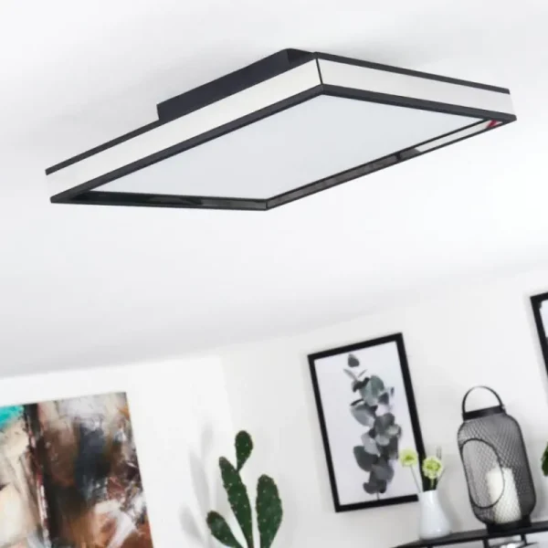 hofstein Plafonnier Nabbas LED Noir, 1 lumière* Lampes Modernes