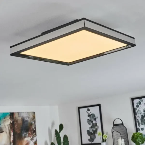 hofstein Plafonnier Nabbas LED Noir, 1 lumière* Lampes Modernes