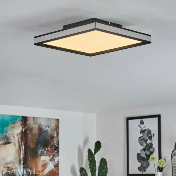 hofstein Plafonnier Nabbas LED Noir, 1 lumière* Lampes Modernes