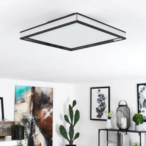 hofstein Plafonnier Nabbas LED Noir, 1 lumière* Lampes Modernes