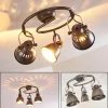 hofstein Plafonnier Nanlia Gris, Argenté, 3 lumières* Lampes Modernes