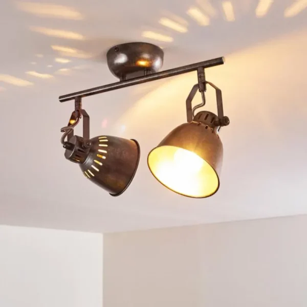 hofstein Plafonnier Nanlia Gris, Argenté, 2 lumières* Lampes Modernes