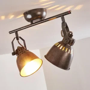 hofstein Plafonnier Nanlia Gris, Argenté, 2 lumières* Lampes Modernes