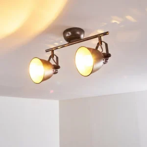 hofstein Plafonnier Nanlia Gris, Argenté, 2 lumières* Lampes Modernes