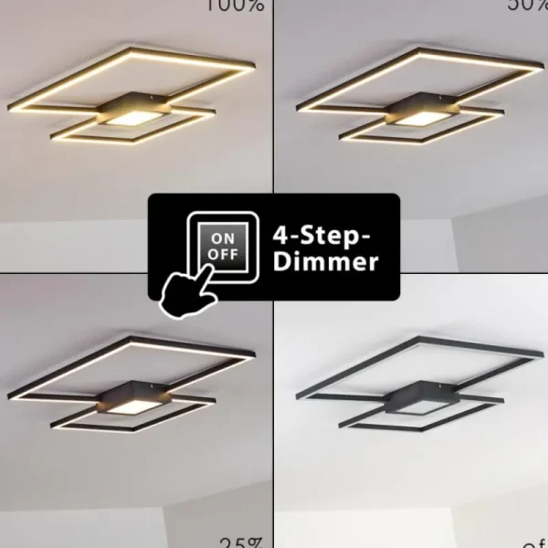 hofstein Plafonnier Narpes LED Anthracite, 1 lumière* Lampes Modernes