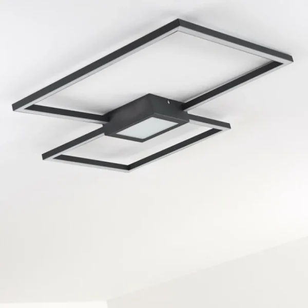 hofstein Plafonnier Narpes LED Anthracite, 1 lumière* Lampes Modernes