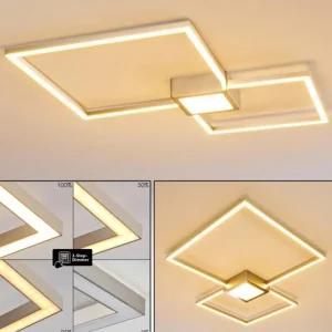 hofstein Plafonnier Narpes LED Nickel mat, 1 lumière* Lampes Modernes