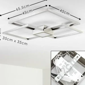 hofstein Plafonnier Narpes LED Nickel mat, 1 lumière* Lampes Modernes