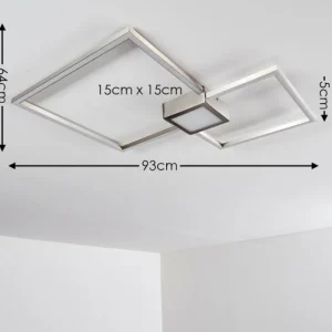 hofstein Plafonnier Narpes LED Nickel mat, 1 lumière* Lampes Modernes