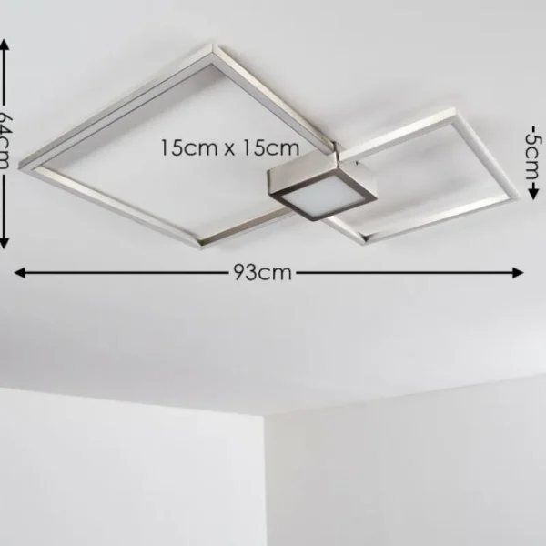 hofstein Plafonnier Narpes LED Nickel mat, 1 lumière* Lampes Modernes