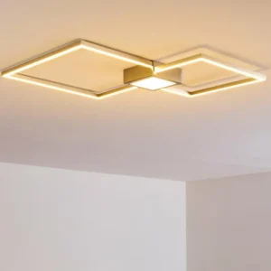 hofstein Plafonnier Narpes LED Nickel mat, 1 lumière* Lampes Modernes