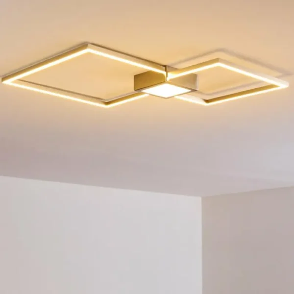 hofstein Plafonnier Narpes LED Nickel mat, 1 lumière* Lampes Modernes