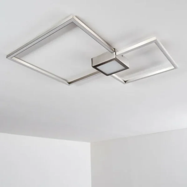 hofstein Plafonnier Narpes LED Nickel mat, 1 lumière* Lampes Modernes