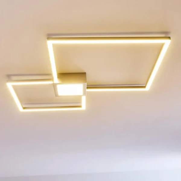 hofstein Plafonnier Narpes LED Nickel mat, 1 lumière* Lampes Modernes