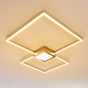 hofstein Plafonnier Narpes LED Nickel mat, 1 lumière* Lampes Modernes