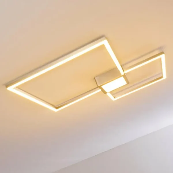 hofstein Plafonnier Narpes LED Nickel mat, 1 lumière* Lampes Modernes