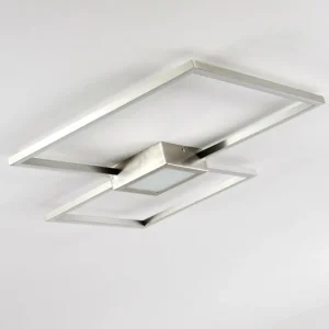 hofstein Plafonnier Narpes LED Nickel mat, 1 lumière* Lampes Modernes