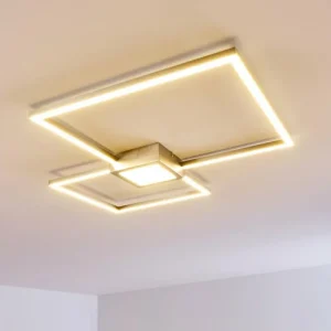 hofstein Plafonnier Narpes LED Nickel mat, 1 lumière* Lampes Modernes