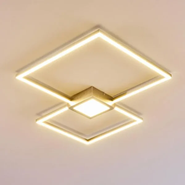 hofstein Plafonnier Narpes LED Nickel mat, 1 lumière* Lampes Modernes