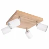 hofstein Plafonnier Nazca Bois clair, 4 lumières* Lampes Modernes