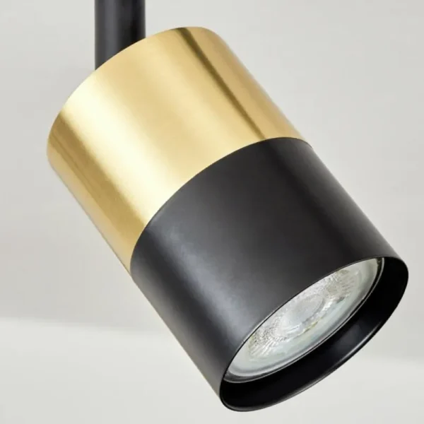 hofstein Plafonnier Neftenbach Laiton, Noir, 4 lumières* Lampes Modernes