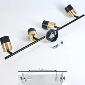 hofstein Plafonnier Neftenbach Laiton, Noir, 4 lumières* Lampes Modernes