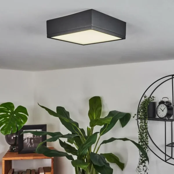 hofstein Plafonnier Netstal LED Anthracite, 1 lumière* Lampes Modernes