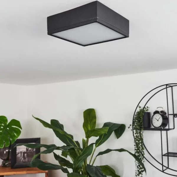 hofstein Plafonnier Netstal LED Anthracite, 1 lumière* Lampes Modernes