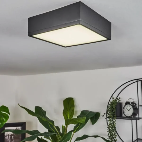 hofstein Plafonnier Netstal LED Anthracite, 1 lumière* Lampes Modernes
