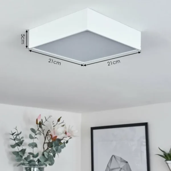 hofstein Plafonnier Netstal LED Blanc, 1 lumière* Lampes Modernes