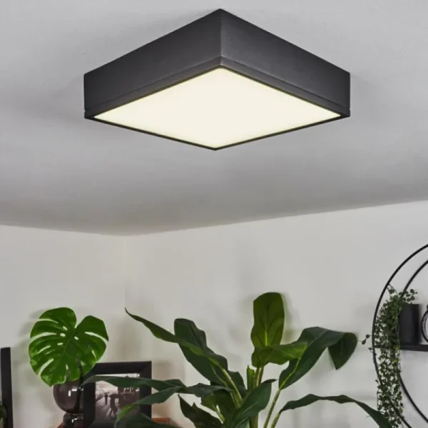 hofstein Plafonnier Netstal LED Noir, 1 lumière* Lampes Modernes