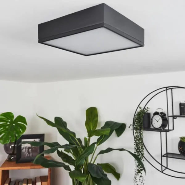 hofstein Plafonnier Netstal LED Noir, 1 lumière* Lampes Modernes