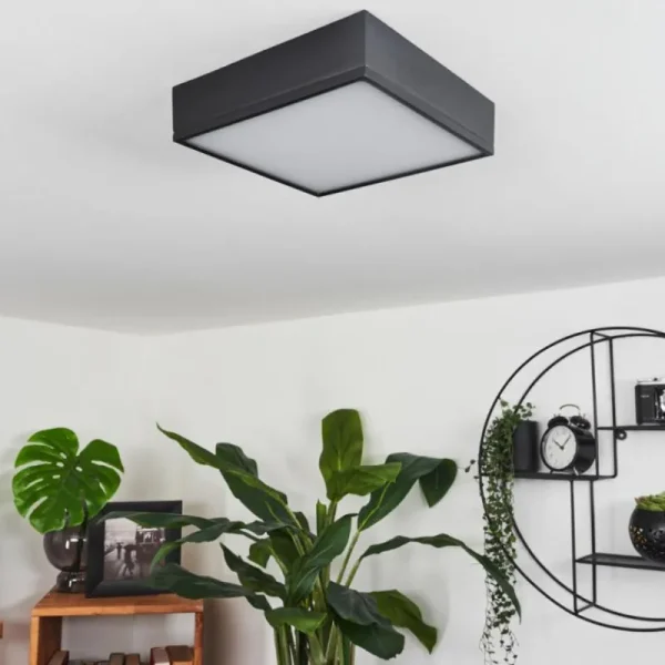 hofstein Plafonnier Netstal LED Noir, 1 lumière* Lampes Modernes