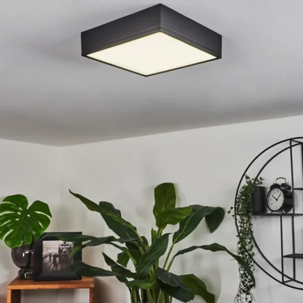 hofstein Plafonnier Netstal LED Noir, 1 lumière* Lampes Modernes