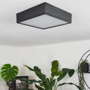 hofstein Plafonnier Netstal LED Noir, 1 lumière* Lampes Modernes