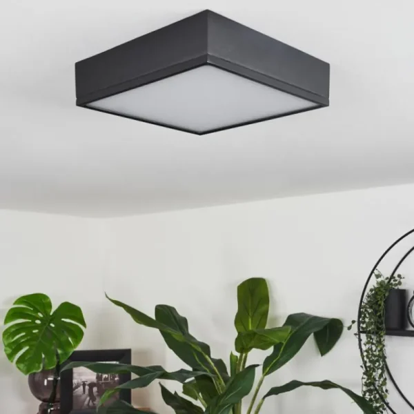 hofstein Plafonnier Netstal LED Noir, 1 lumière* Lampes Modernes