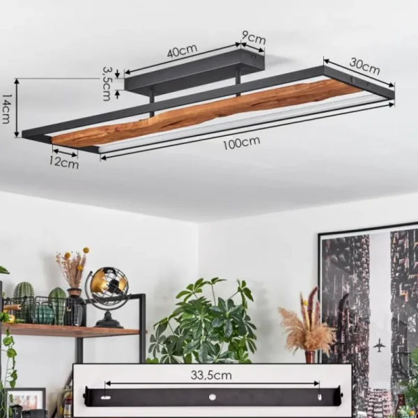 hofstein Plafonnier Nevogilde LED Écru, Noir, 1 lumière* Lampes Modernes