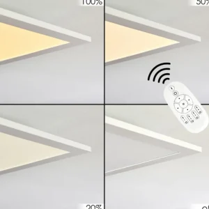 hofstein Plafonnier Nexo LED Blanc, 1 lumière, Télécommandes* Lampes Modernes