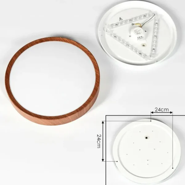 hofstein Plafonnier Nexo LED Bois foncé, 1 lumière* Lampes Modernes
